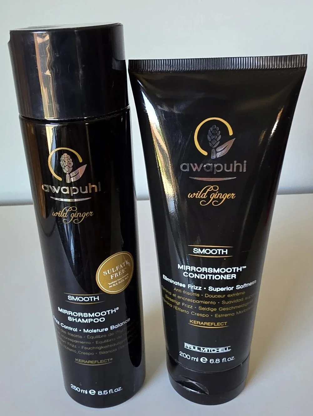 Paul Mitchell Awapuhi Wild Ginger MirrorSmooth Shampoo 8.5oz & Conditioner 6.8oz